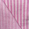Garngefärbte Doppelgaze 0 Cremeweiß / Kaugummirosa